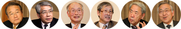 左から：寺本民生先生、上島弘嗣先生、大橋靖雄先生、桑島巌先生、堀先生