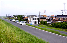 田主丸: 対象となった筑豊川沿いの地域