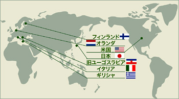 各地域を示す地図